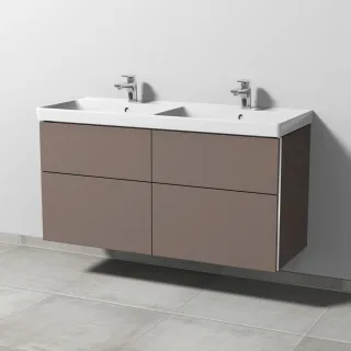 Sanipa 3way Waschtischunterbau zu Villeroy & Boch Avento Waschtisch mit 4 Auszügen, Taupe-Matt BP6251T