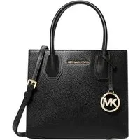 MICHAEL KORS Handtasche Michael Kors Umhängetasche Mercer Medium Saffiano-Leder Schwarz
