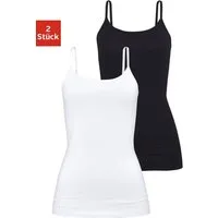 H.I.S Unterhemd (2er-Pack) aus elastischer Baumwoll-Qualität, Spaghettiträger-Top, Unterziehshirt