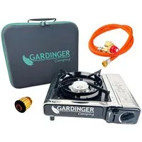 GARDINGER Gaskocher Camping Universal-Kartuschen Kocher Safety Camp Allgas, (4-St), Zündsicherung