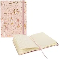 Idena Notizbuch Idena 12250 - Notizbuch Sparkle Rose, kariert, 14 x 20 cm, 192 Seiten
