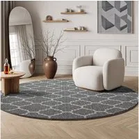 Sanat Teppich Boho 8202, rund, Höhe: 10 mm, Kurzflor, robust, Boho, Scandic, für Fussbodenheizung geeignet