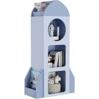TLGREEN Bücherregal Kinderregal Spielzeugablage,120×60×31 cm, Mit 3 Ebenen 2 Seitenregalen für Kinderzimmer, Bücherregal Kinder