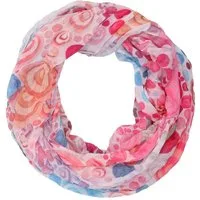 MIRROSI Loop Damen Schal mit Kreis-Muster Weich, Schlauchschal, (zweimal um den Hals wickelbar, ca.45x75cm), Damen Halstuch ideal für Frühling, Sommer oder Herbst