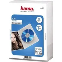 Hama DVD-Hülle DVD-Leerhülle Slim, 10er-Pack, Transparent