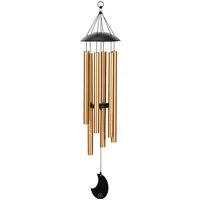 Meinl Sonic Energy Windspiel Moon Meditation Chime (6 Klangstäbe), Silbernes Aluminium