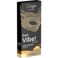 Orgie Stimulationsgel Dual Vibe - Pina Colada, Flasche mit 15ml, 1-tlg., stimulierendes Intimgel für Klitoris und Penis - mit Geschmack