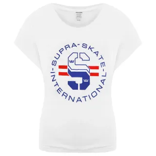 Supra Kurzarm runden Hals weißer Herren Skate T-Shirt 192233 166