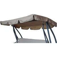 DEGAMO Hollywoodschaukelersatzdach MIAMI, (1-tlg), für 4-sitzer Schaukel 228x120cm, creme mit schwarzen Kedern