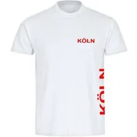 multifanshop T-Shirt Herren Köln - Brust & Seite - Männer