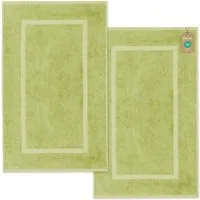 Lavea Badematte 2er Set Badeteppiche Elena Frottee 50x80 cm Badvorleger, 100% Baumwolle, 500 g/m² Frottier, weich & saugstark, pflegeleicht