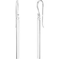 LÖB Paar Ohrhänger 925 Silber Ohrringe Hängend Stab Ohrhänger Geometrische Formen Lang (Geschenke für Frauen Beste Freundin Mutter Mama Damen zum Geburtstag Weihnachten Weihnachtsgeschenke, Inkl. Schmuckbox), Stäbe Modern Minimalistisch Eckig Linien 