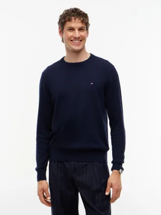 PIMA ORG CTN CASHMERE CREW NECK Navy Blue - Gr. - M