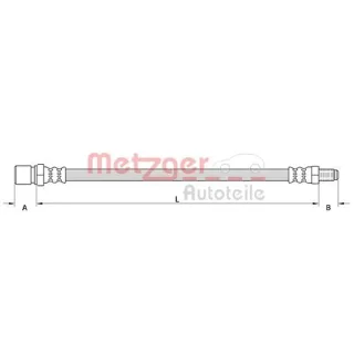 Metzger Bremsschlauch hinten links VW Transporter T2