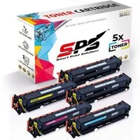 SPS Tonerkartusche 5xToner CF540X-CF543X kompatibel für HP Color Laserjet Pro MFP M281FDW, (5er Pack)
