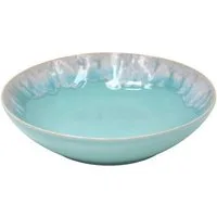 Costa Nova Suppenteller Taormina Aqua, Teller für Suppe oder Pasta, 21,5 cm, Casafina, (1 St), Hohe Brenntemperaturen, porenfrei hygienisch, wärmeschockbeständig