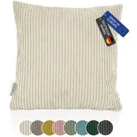Lycce Dekokissen Kissenbezug aus trendigem Cordstoff (40x40cm), beige