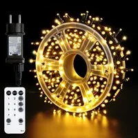 OZAVO LED-Lichterkette LED Weihnachtsbaum Lichterkette mit Fernbedienung, 30M-300 LEDs, 8 Modi, Timer & Memory für Weihnachtsdeko Innen & Außen