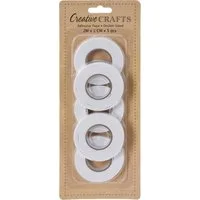 Koopman Doppelklebeband Kleberollen Bastelband Doppelseitig Rollen 5 er SEt (Set, 5-St., Packung) Stark haftend, 1mm Stark, 2m je Rolle, Basteln, Kleben