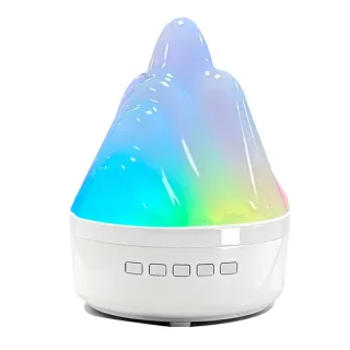 Elfeland LED Flame Mountain Bluetooth Speaker Atmosphere Light RGB Color Changing Night Light USB Rechargeable Desktop D