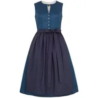 Ramona Lippert Dirndl Ivelina 2-teilig hochgeschlossen dunkelblau Rocklänge 65 cm