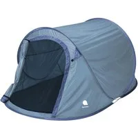 Spetebo Wurfzelt XXL Pop Up Wurfzelt grün 240 x 210 cm, Personen: 2 (Packung, 1 tlg., mit Transporttasche, Heringen und Spannseilen), Sofortzelt für Trekking und Camping