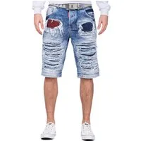 Cipo & Baxx Jeansshorts Kurze Hose BA-CK219 mit Destroyed Effekten
