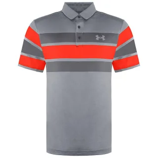 Under Armour Playoff 2.0 Herrengrau/Orangen -Polohemd