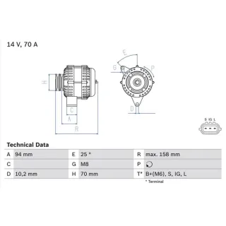 Bosch Lichtmaschine Toyota Land Cruiser 90 J9 3,0 Td