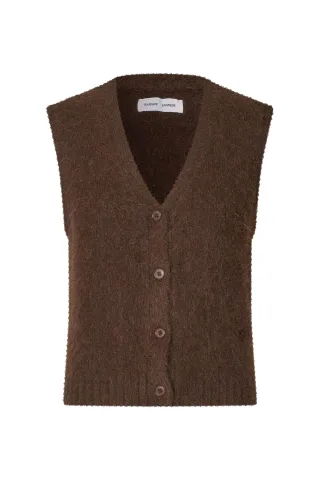 samsøe & samsøe - Strickweste - Sajeanne braun - Gr. - XS