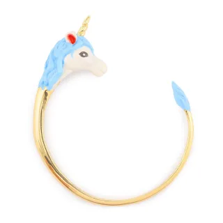 Einhorn Armreifen vergoldet