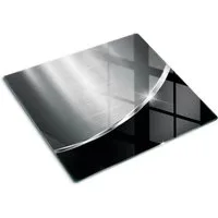 Tulup Schneidebrett Spritzschutz Abdeckung Herdabdeckplatte Schneidebrett - Metall Schwarz, (1-St)