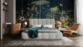 Polsterbett Doppelbett HEDA 180x200cm Komplettset in Stoff Perfect Harmony He...