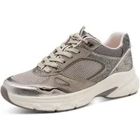 Tamaris GREY GLAM Plateausneaker Freizeitschuh, Halbschuh, Keilsneaker im angesagtem Metallic-Look