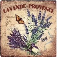 Moritz Metallschild Blechschild Lavande de Provence 30 x 30, (Einzeln), Vintage Retro Deko Schild Metallschild Wandbild Schild