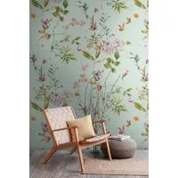 living walls Fototapete THE WALL III Blumen-Tapete Motivtapete Blümchen Blumen, glatt, matt, (1 St), Vliestapete floral für Schlafzimmer Küche Wohnzimmer Blumen Design