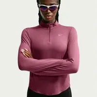 Nike Lauftop W NK SWIFT DF UV HZ TOP hochschließender Kragen, mit Reißverschluss, atmungsaktives Material