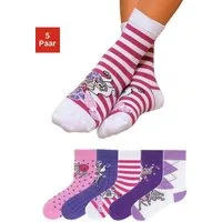 H.I.S Socken Bunte Kindersocken, unterschiedlich gemustert (Packung, 5-Paar) in 5 farbenfrohen Feen-Designs