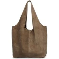Caspar Schultertasche große Wildleder Hobo bag Damen Tasche - PREMUM LINE - Modell No.840, angenehm leicht, ohne Innenfutter, mit Sicherheitsfach, 100% Echtleder