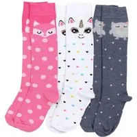 TupTam Langsocken TupTam Mädchen Knielange Socken Gemustert 3er Pack