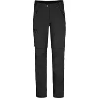 Bergson Outdoorhose TESSE Zipp-Off Damen Softshellhose, winddicht, strapazierfähig, Kurzgrößen, schwarz