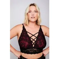Ulla Popken Bustier BraletteCriss-CrossohneBügelSpitze