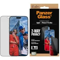CARE by PanzerGlass Displayschutzglas 2-Way Privacy Ultra-Wide Fit Screen Protector für Apple iPhone 17 Pro Max, Displayschutzfolie, Schutzfolie, Bildschirmschutz, kratz- & stoßfest
