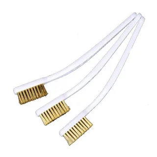 BIQU 3Pcs Nozzle Cleaning Brushes Copper Wire Rust Remover Industrial Wire Brush Set for 3D Printer Hot Bed Machinery Me