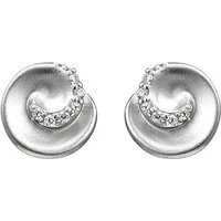 JOBO Paar Ohrstecker, 925 Silber mit 12 Zirkonia