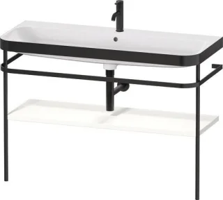 Duravit Happy D.2 Plus c-bonded Set mit Metallkonsole Weiß Supermatt 1175x490x850 mm - HP4739O848400 HP4739O84840000
