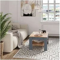 Vicco Couchtisch Milan, Anthrazit/Goldkraft Eiche, 92.2 x 65 cm (1-St)
