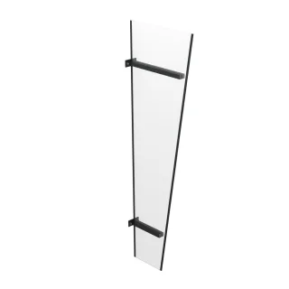 Vordach Seitenteil Freiburg, Seitenwand aus Aluminium und Glas, Anthrazit, 30,5 x 58,5 x 185 cm, individuell konfigurierbar