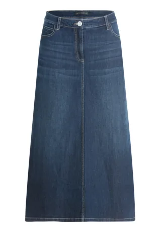 Betty Barclay - Midi-Jeansrock in ausgestellter A-Linien-Form blau - Gr. - 36