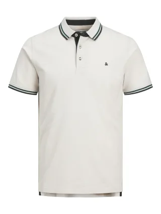 JACK&JONES - JJEPAULOS POLO SS NOOS moonbeam - Gr. - L